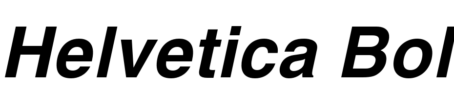 Helvetica Bold Oblique Font Download Free
